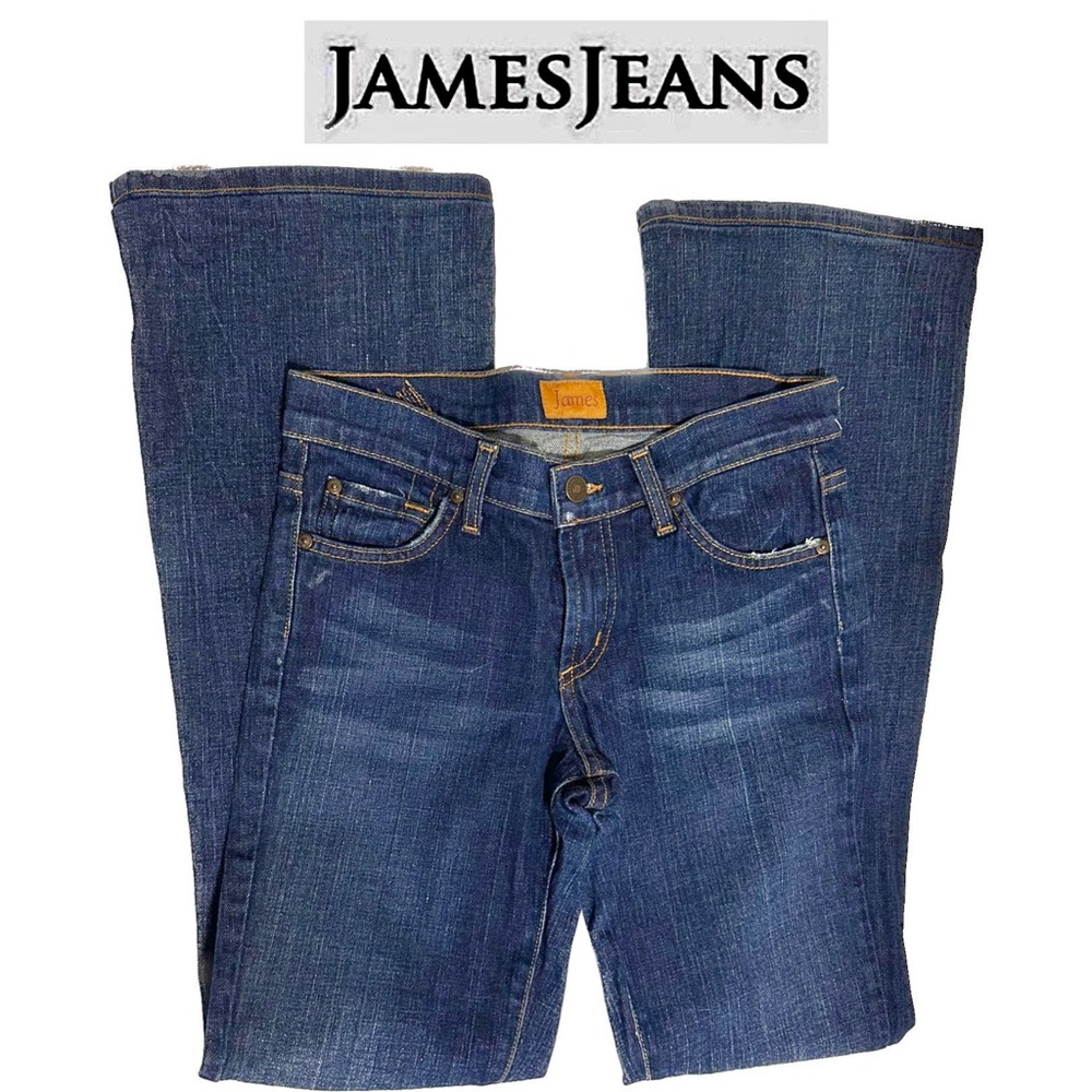 James Jeans Flare Leg Woman’s Preserved Low Rise Boot Cut 26W X 30L Dark Blue